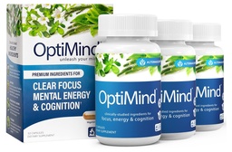 Optimind Bacopa Monnieri Brain Supplement voor Geheugen en Focus, Nootropics met Fosfatidylserine, Huperzine A, Non-GMO, Klinisch bestudeerde ingrediënten, 96 capsules