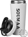 Geïsoleerde RVS Protein Shaker Fles met Draad Mixing Ball-24oz Geïsoleerde Shaker Fles voor het mengen van Proteïnepoeders, Smoothie Mixing, Supplement Mixing en voor Pre-Works