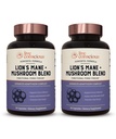 Live Conscious Lions Mane Mushroom Supplement Capsules for Brain Support w/Lion's Mane, Cordyceps, Reishi, en Turkije staart Paddestoelen - Cognitive Memory Supplement for Brain (2-Pack)
