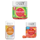 OLLY Metabolism Gummy Rings, Apple Cider Vinegar, Vitamin B12, Chromium, Energy and Digestive Health Chewable Supplement (30 Count) and OLLY Beat The Bloat Capsules, Digestive Support Enzymes, Supplement for Women (25 Count)