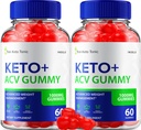 (2 Pack) Trim Keto Tonic Keto ACV Gummies, Trim Keto Gummies Weight Management Supplement, Trim Keto Tonic Reviews met Apple Cider Vinegar, Trim Keto Tonic Advanced ACV Gummies, B12 (120 Gummies)
