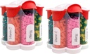 Extra grote pil Organizer dagelijks, wekelijks, maandelijkse supplement fles, schattige Blossom pil Dispenser met 7 XL Compartments (2 Pack Combo) (Rode 2 Pack)