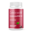 Vier vitamines CelebrateONE 45 Kauwtabletten, 45 mg ijzer - Eenmaal daags Bariatrische Multivitamine, Essentiële Vitaminen en Mineralen - Gastric Bypass & Sleeve Gastrectomie Supplement - Cherry (30 tabletten)
