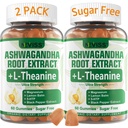 NEVISS Ashwagandha Gummies 2000mg, Feel Refreshed, Plus Proprietary Blend with L-Theanine, 5-HTP, Lemon Balm, Magnesium for Calm, Zzzs & Relaxation Support, 120 Count