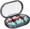 Portable Medicine Case Compact Pill Organizer met meerdere Compartments voor Travel Lichtgewicht Design Verzegelde bescherming Stijlvolle Water Ripple Uiterlijk voor dagelijks gebruik en sieraden opslag