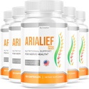 (5 Pack) Arialief Pro Capsules for Sciatica, Arialeaf Nutritional Support for Nerve Health, Arialeaf Prime Palm Sciatica, Aria Leaf Priempalm Aria LIEF Vitamine, 5 maanden