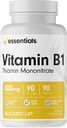 Opgeborgen vitamine B1 500 mg capsules, Essentials (90 porties)