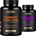 Magnesium Citrate & Oxide 500mg Complex Supplement en Kurkuma Curcumine - Hoge absorptie Maximale sterkte - Kurkuma Supplementen voor gezamenlijke, Hearth Health