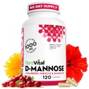 Plantvital D Mannose Capsules met Cranberry - D-mannose 1000mg Capsules - Hoge potentie voor blaas, nieren en urinetrek ondersteuning. Cranberry Powder met Hibiscus en Dandelion. 2 maanden Levering