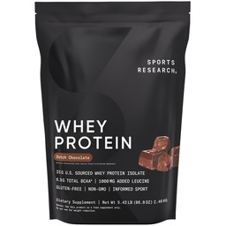 Sportonderzoek Wei Proteïne - Sport Voeding Wei Isolaat Proteïne Poeder voor Lean Muscle Building & Workout Herstel - 5 lb Bag Bulk Proteïne Poeder 25g per Serving - Nederlands Chocolade, 60 Servers