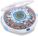 LiveFine WiFi Automatische pildispenser en Remote Medication Monitoring System met Locking Key, 28 dagen Medication Organizer tot 9 doses per, verstelbaar licht/geluid alarmen voor ... & Vitami