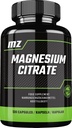 Magnesium citraat 120 mg + vitamine B6 (P-5-P) 3mg, 120 Vegan Capsules, 4 maanden levering, organische vorm van magnesium - ondersteuning botsterkte en zenuwstelsel - door MZ