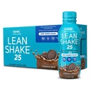 GNC Lean Shake 25 Proteïneshake, klinisch bewezen gewichtsmanagement, Maaltijdvervanging, 25g eiwit met Zero Added Sugar, klaar om te drinken, koekjes en crème, verpakking van 12