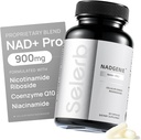 Selerb NR900 - NAD+ Supplement voor huidverouderende ondersteuning, Cellular Energy Ondersteuning en Focus, Hoge Potentie - 60 Tellingen - Wellness Supplementen Dieet
