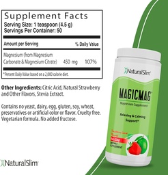 NaturalSlim Magicmag Pure Magnesium Citrate Powder 