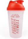 Phoenix Fitness Proteïne Shaker Fles - 500ml Leakproof Fles met schroeftop deksel en Mesh Grid - Vaatwasser Veilig BPA Gratis Sport & Gymfles - Oranje