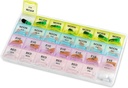 Pillen Organizer - Grote pil Organizer met Wekelijkse en Dagelijkse 4-Times-A-Day Compartments voor Morgen, Middag, Avond, Nacht - BPA-Free, Portable en Reizen Vriendelijke Pillenboxen Case