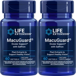 Life Extension MacuGuard Ocular Ondersteuning met Saffron, 60 softgels (pakket van 2)