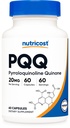 Nutricost PQQ (Pyrroloquinoline Quinone) 20mg, 60 Capsules - Vegetarian Capsules, Non-GMO, Gluten Free