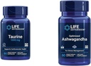 Life Extension Taurine 1000mg en Ashwagandha 60 Capsules - Hersenen, Hart, Lever Gezondheid en Stress Management Supplement Bundle