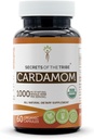 Secrets of the Tribe Cardamom 60 Capsules, Made with Vegetable Capsules and USDA Organic Cardamom (Elettaria cardamomum) Dried Pod (60 Capsules)