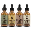 Opvallende Viking Baard Olie voor mannen - 0,66 Fl Oz Pack van 4, Vanille, Sandalwood, Cedarwood & Citrus - bevordert vollere groei met baardgroei olie - Cedarwood Vanille Geuren voor mannen