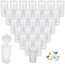 100Stuks Plastic Lege Prescription Flacon, 13 Dram pil flessen, waterdichte luchtdichte Joint pil flessen met Pop Top Caps Medicine Container voor pillen, ambachten, snoep, supplementen en meer