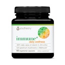 Youtheory Immune+ Daily Wellness - Vegetarische Immune Support Supplement met Vitamine C, Vitamine D3 & Zink* - Paddestoelsupplement met Turkije Tail, Cordyceps & Reishi - 60 Vegetarische Caps