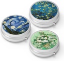 Pill Box 3 Compartiment Kleine pil geval, Portable voor Pocket of Purse pil Organizer Pillencontainer houder om vitamines te houden, Medicatie, Visolie en Supplementen(3PCS)