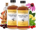 Mickelberry Gardens Throat & Lung Honey Tonic: Wellness Syrup, Natural Sore Throat Relief, Immune Support & Cough Suppressant voor volwassenen en kinderen (4 oz, 2 Pack)