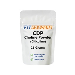 Citicolinepoeder, CDP Cholinepoeder Zuiver met scoop, niet-GMO, Cognitief supplement voor geheugen en leren (25 Gram)