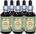 PAU d'arco (Tabebuia Impetiginosa) Glycerite, Dried Bark Alcohol-Free Liquid Extract (Brand Name: HerbalTerra, Proudly Made in USA) 5x2 fl.oz (5x60 ml)
