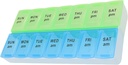 7 dagen Wekelijkse pil AM PM Organisator, ShysTech Large Pill Case Pill Box voor pillen/Vitamine/Suplements/Medication (Blauw/Groen)