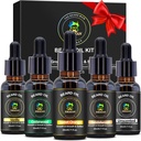XIKEZAN 5 Pack Beard Oil Set w/Sandalwood, Oranje, Vanille, Cedarwood, Ongeurend voor Baardverzorging, Moisturizing, Zachtte, Birthday Gifts voor mannen Him Dad Echtgenoot Kerstcadeaus Stockeren Stuffers