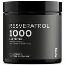 Ultra High Potency Third-Party Tested Trans Resveratrol 1000mg - 98% Pure, Highly Purified and Bioavailable - Resveratrol Polygonum Root Extract - 60 Capsules