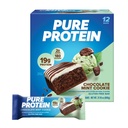 Pure proteïnerepen, hoge proteïne, Nutrische snacks ter ondersteuning van energie, lage suiker, Glutenvrij, Chocolademunt Cookie,1.76oz, 12 Tellen (Verpakking mei Vary)