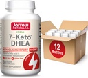 Jarrow Formules 7-Keto DHEA 100 mg, Dieetsupplement voor vetzuur en carbohydraat Metabolisme Ondersteuning, 30 Veggie Capsules, 15-30 Day Supply, Verpakking van 12