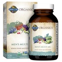 Garden of Life Organics Whole Food Multivitamine for Men 40+120 Tablets, Vegan Heren Multi for Health & Well-Being Certified Organic Whole Food Vitaminen & Minerals for Men Over 40 Heren Vitaminen