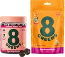 8Greens Daily Greens Gummies and Lollipops, Energy & Immune Support,Gluten-Free, Veganistan, Non-GMO, Geen kunstmatige kleuren & smaken