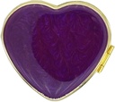Vintage Pill Organizer Portable Compacte Retro Pill Box Metal Pill Case voor Purse/Pocket om Vitamines/Tylenol/Supplements/Fish Oil/Meds/Tablet(Noble Purple Love Heart met Spiegel)