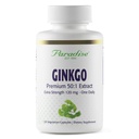 Paradijs Kruiden Ginkgo Biloba Extract, Super Potent, Ultra Pure, Veganistisch, Niet GGO, Glutenvrij, 120 Vegetarische Capsules