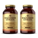Solgar Magnesium citraat - 120 tabletten, verpakking van 2 - Ondersteunt zenuw- en spierfunctie - Zeer absorbeerbaar - Niet-GMO, Veganistisch, Glutenvrij, Kosher - 120 Totaal porties