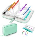 A7-L Water-Proof Pill Pouch Set, Grote pil Organisator, BPA Gratis, A7-L Pill Losse-Leaf opslag met kleur-gecodeerde geneeskunde zakjes, Herbruikbare reisgeneeskunde Organisator, Zippered Pill Organizers Weekly