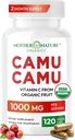Biologische vitamine C van Camu Camu Capsules 1000mg, verpakt met natuurlijke VIT C, rauwe antioxidanten - Immuun Support Supplement & Anti-Aging voor de huid - poeder biologisch, veganistisch, niet-GMO (120 Tel.)
