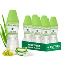 Aloe vera sap (op basis van melk) met grotere stukken pure aloë pulp (6 verpakkingen) Plantensap geweldig voor hydratatie en bevat grote aloë pulp. Het is gezond voor volwassenen en kinderen