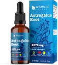 Astragalus Herb Extract Drops 2000mg (Astragalus membranaceus) Kruidensupplement Absorbeert beter dan capsules, 1 maand supply, 84 porties, alcoholvrije tinctuur - 2 Oz, verpakking van 1