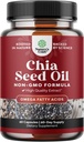 Chia Seed Oil Supplement voor gewichtsverlies en energie Natuurlijke Superfood Proteïne Metabolisme Booster voor mannen en vrouwen - Tryptofaan Antioxidant Vitaminen Omega 3 Vetzuren 60 porties per container