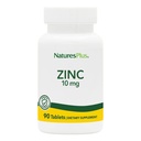 NaturesPlus Zinktabletten - 10 mg, 90 Vegetarische Supplementen - Immuunsysteemsupplement voor Cellular Growth & Repair - Bevordert gezonde spijsvertering, stofwisseling en zicht - Glutenvrij - 90 porties