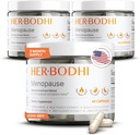 Meno- Menopauze Hormonale Balance voor vrouwen, Estrogen Soy Isoflavones Menopauze Supplement voor vrouwen, Ashwagandha, Black Cohosh Hot Flashes Menopauze Relief, Night Sweats Relief 180Caps