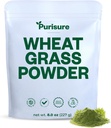 Purisure Tarwegraspoeder, 8oz, Tarwegraspoeder, Groene Superfood voor Saladen, Smoothie en Shakes, Superfood Poeder Rijk aan Immuniteit Vitaminen, Vezel en Mineralen, 76 Servers